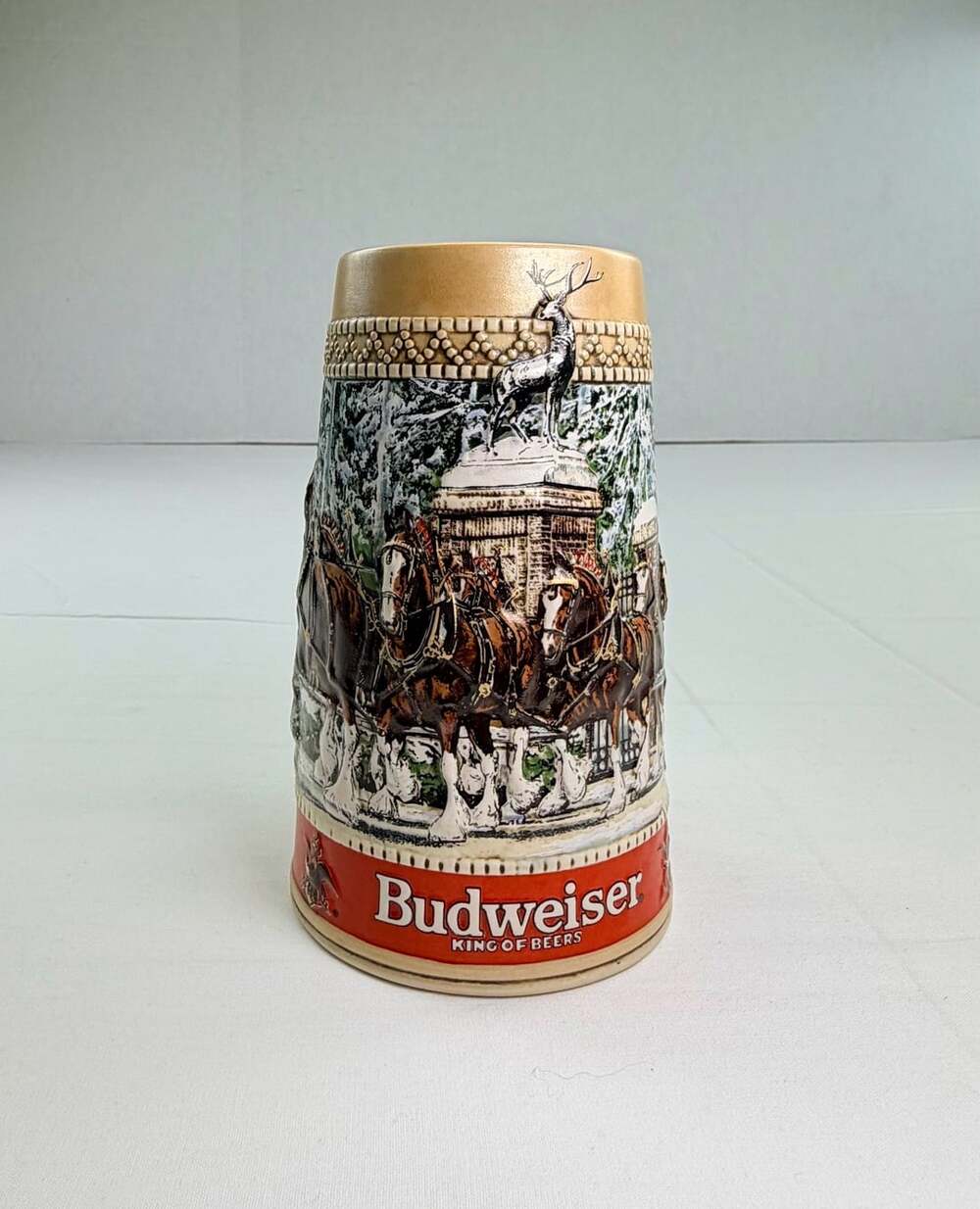 Budweiser 1987 C Series Clydesdale Holiday Beer Stein